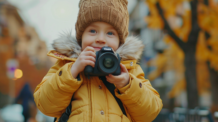 Фотосессия на улице осенью с детьми